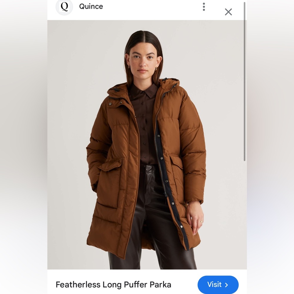 NEW QUINCE Featherless Long Puffer Parka S